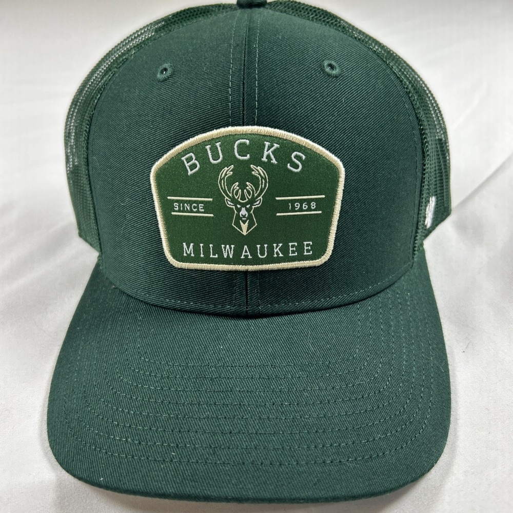47 Milwaukee Bucks Trucker Snapback Green/White One Size NBA Hat